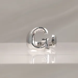 Silver Ring Letter G 084