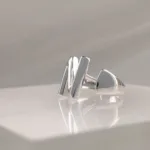 Silver Ring Letter N 090