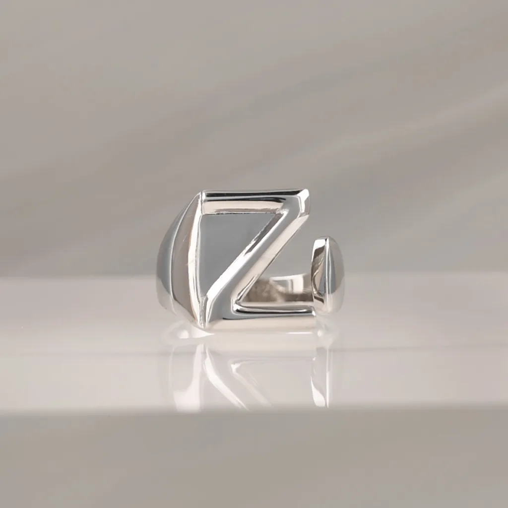 Silver Ring Letter Z 100