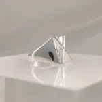 Silver Ring Letter X 099