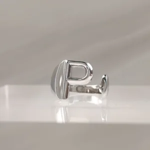 Sliver Ring Letter P 092
