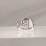 Sliver Ring Letter P 092