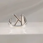 Silver Ring Letter K 088