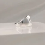 Silver Ring Letter O 091
