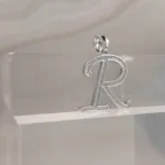Silver Pendant Letter R – 016