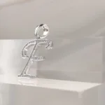 Sliver Pendant Letter E 006