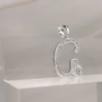 Silver Pendant Letter G 008