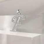 Silver Pendant letter F 007