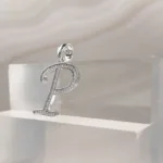 Silver Pendant Letter P 015