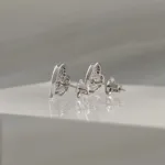 Silver Heart w/cz 059