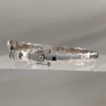 Silver Snake Bangle w/cz 010