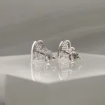 Silver Heart w/cz 059