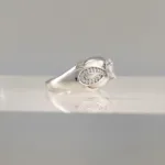 Silver White Infinity Ring 147