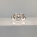 Silver White Infinity Ring 147