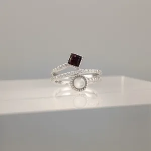 Silver Geometric Ring 120