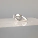 Silver White Infinity Ring 147