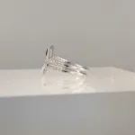 Silver Geometric Ring 120