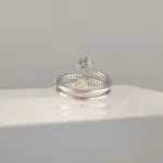 Silver Geometric Ring 120