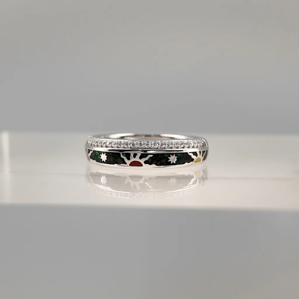 Silver Sun Band Ring 154