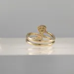 Yellow Silver Geometric Ring 119
