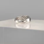 Silver center cz line Ring  155