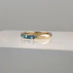 Silver band with stars ring 124