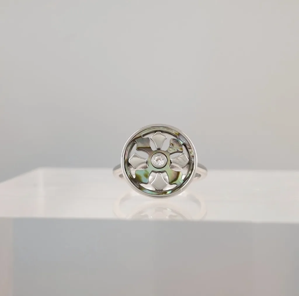 Silver Wheel Ring 122