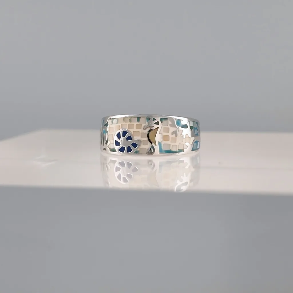Silver Sea Horse Band Ring 148