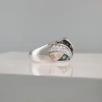 Silver triangles Band Ring 128