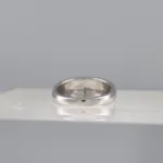 Silver Purple Geometric Band Ring 129