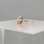 Yellow Silver Brown Hexagonal Flower 151