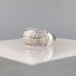 Silver White Band Ring 130