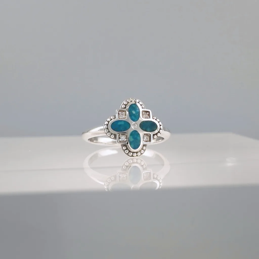 Siler Blue Flower Ring 171