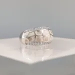 Silver White Band Ring 130