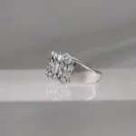 Silver Geometric Ring 117