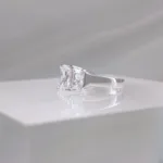 Silver Ring 3 square stones 108