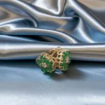 14K FLOWER EMERALS W/DI – 139