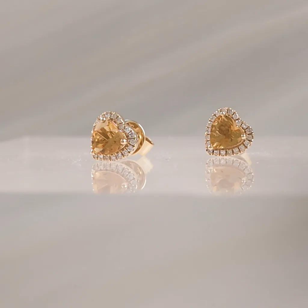 14K HEART CITRIN W/DI – 140