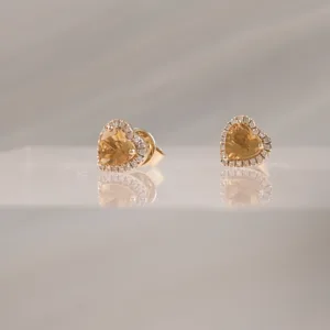 14K HEART CITRIN W/DI – 140
