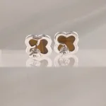 14K EYE OF TIGER CLOVER W/DI – 153