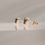 14K HEART BLACK SAPHIRE W/DI – 141