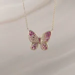 14K BUTTERFLY RUBIES W/DI – 043