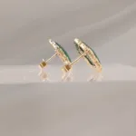 14K MALACHITE W/DI – 147
