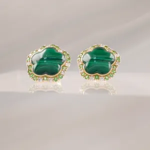 14K MALACHITE W/DI – 147