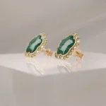 14K MALACHITE W/DI – 147