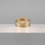 Yellow Silver Hexagonal Trio Ring 132