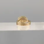 Yellow Silver Eye Trio Ring 126