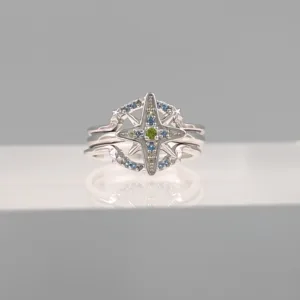 Silver Star Trio Ring 141