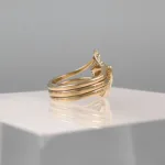 Yellow Silver Shield Trio Ring 134