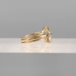 Yellow Silver Star Trio Ring 169
